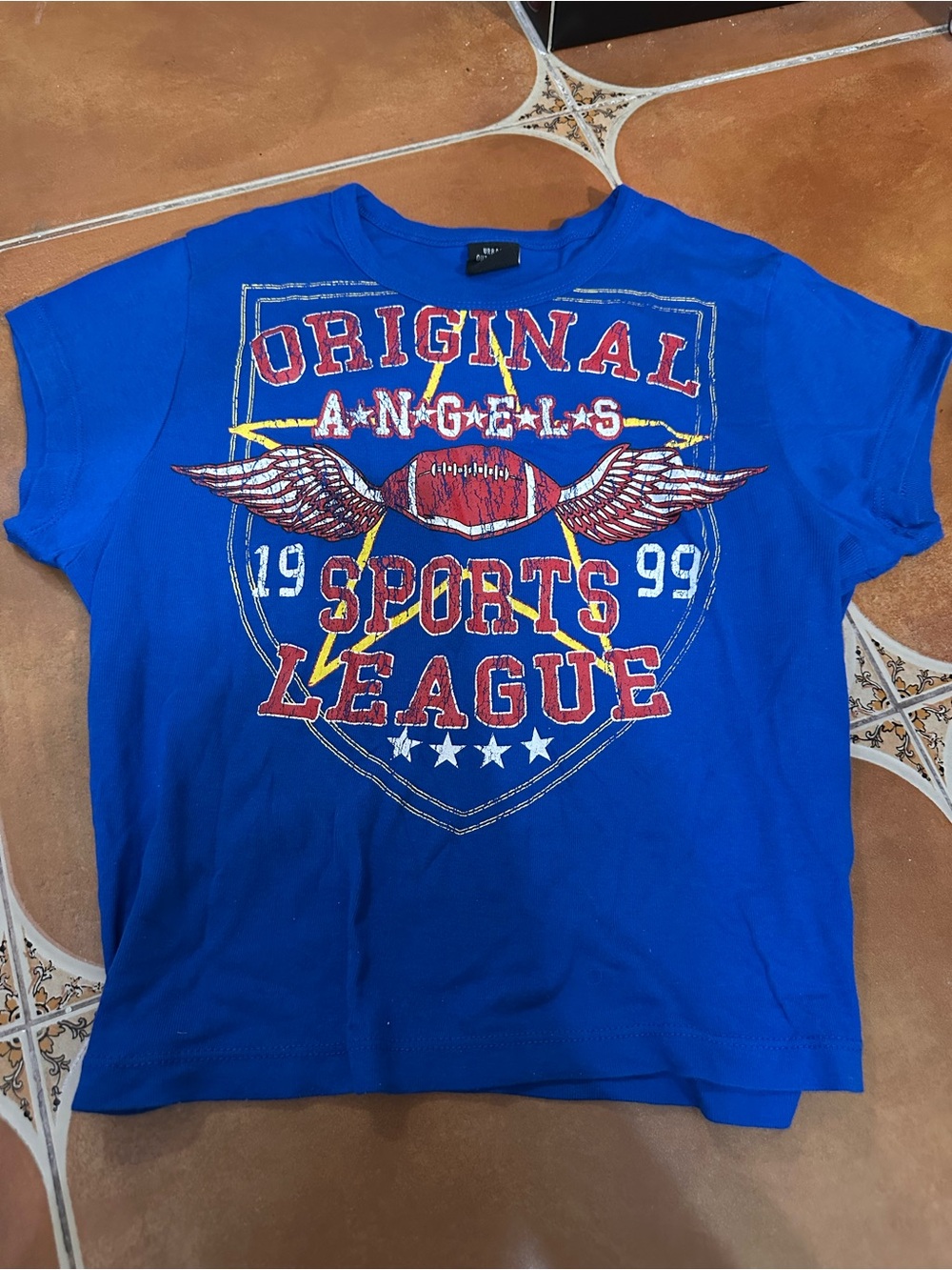 Blue 'Original Angels Sports League' UO Tee